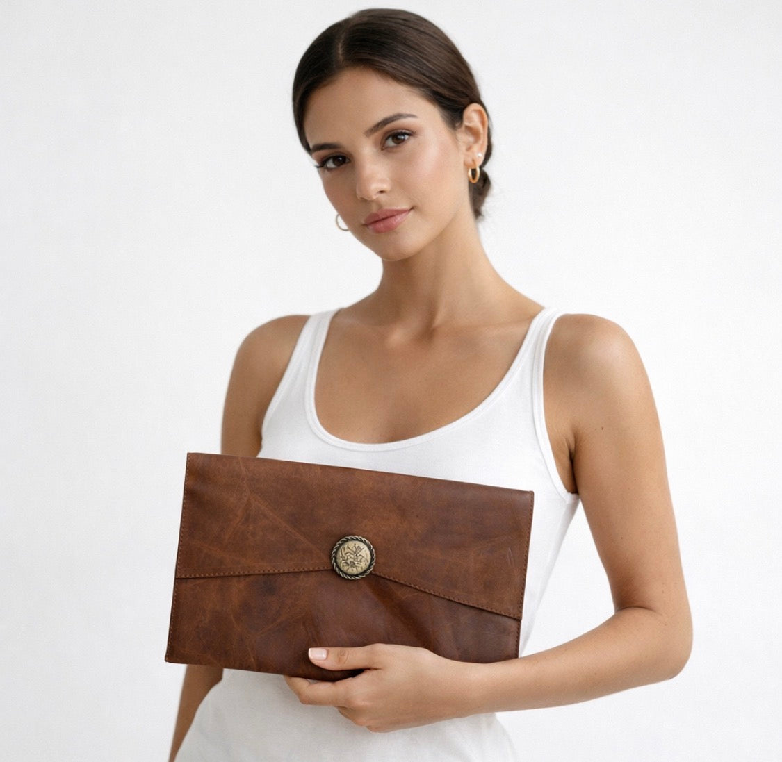 Solatte Leather Envelope Clutch Bags