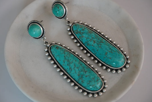 Turquoise Post Earrings