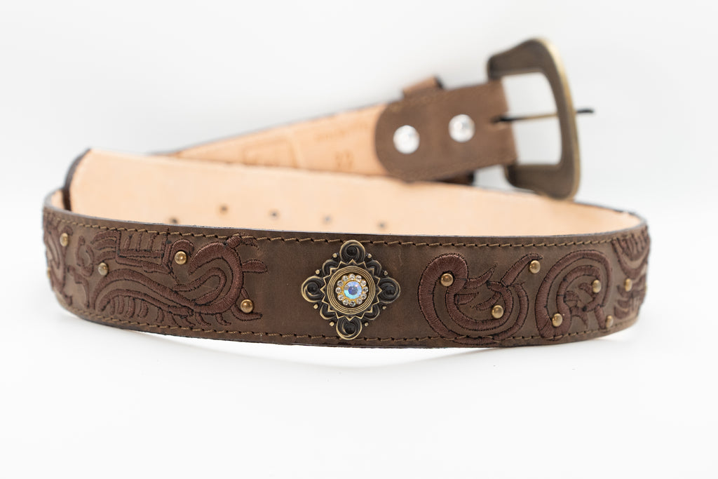 The Amelia / Rustic Floral Belt