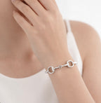 Western Double Horsebit Hook Bangle Bracelet