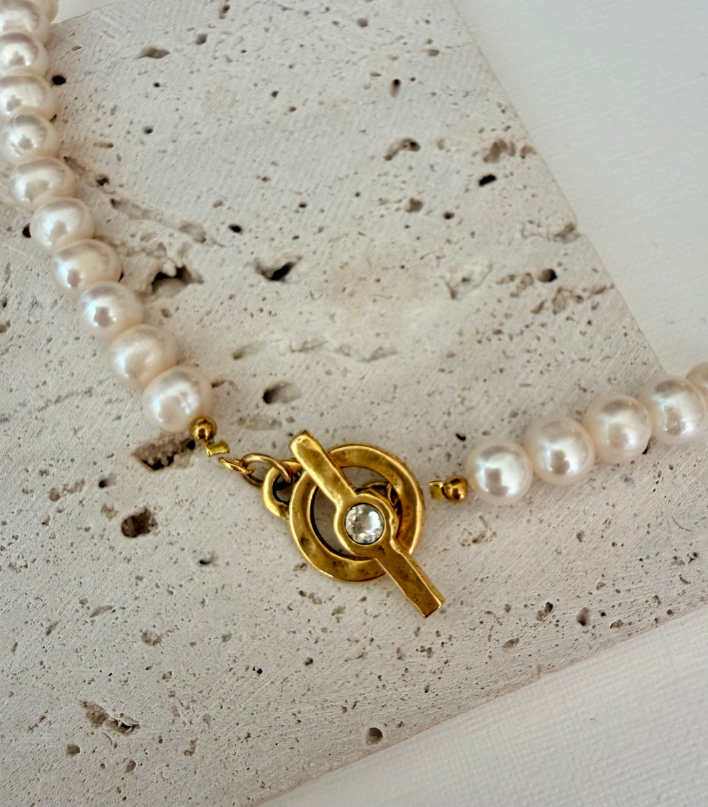 Golden Pearl Necklace