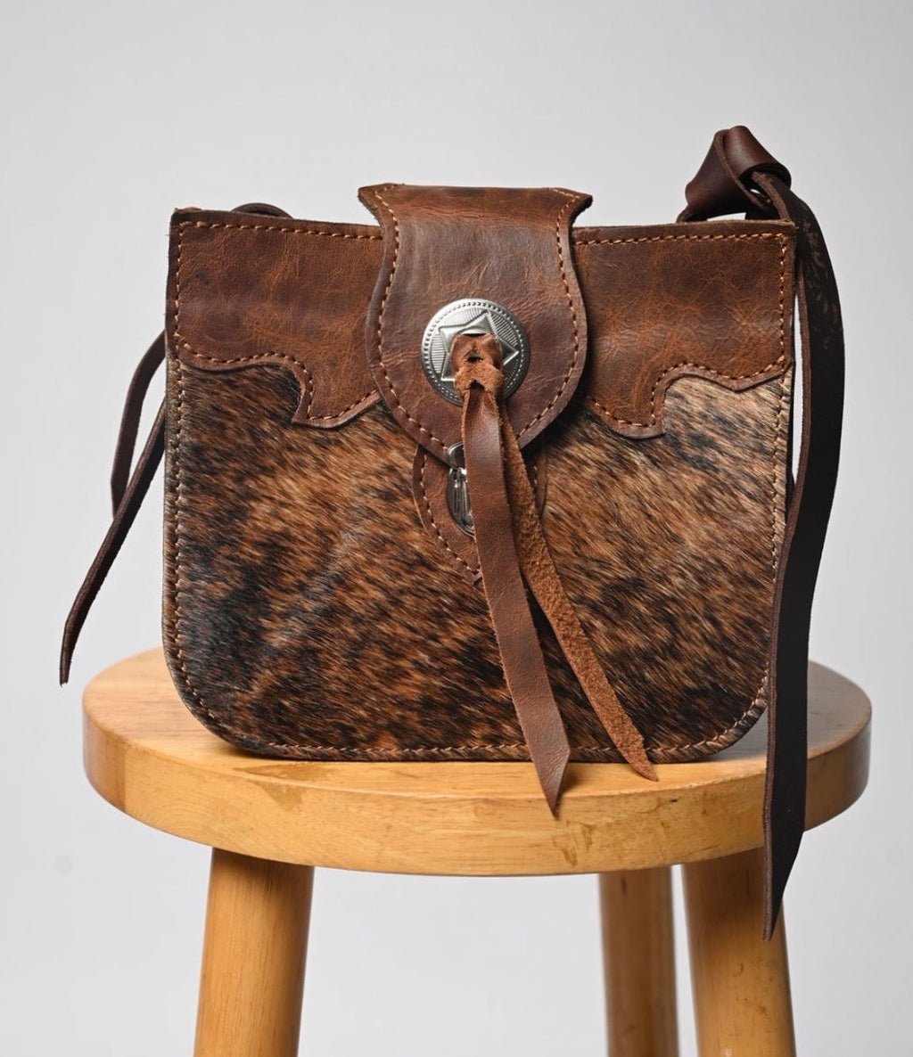 Andrea Western Cowhide Crossbody Bag