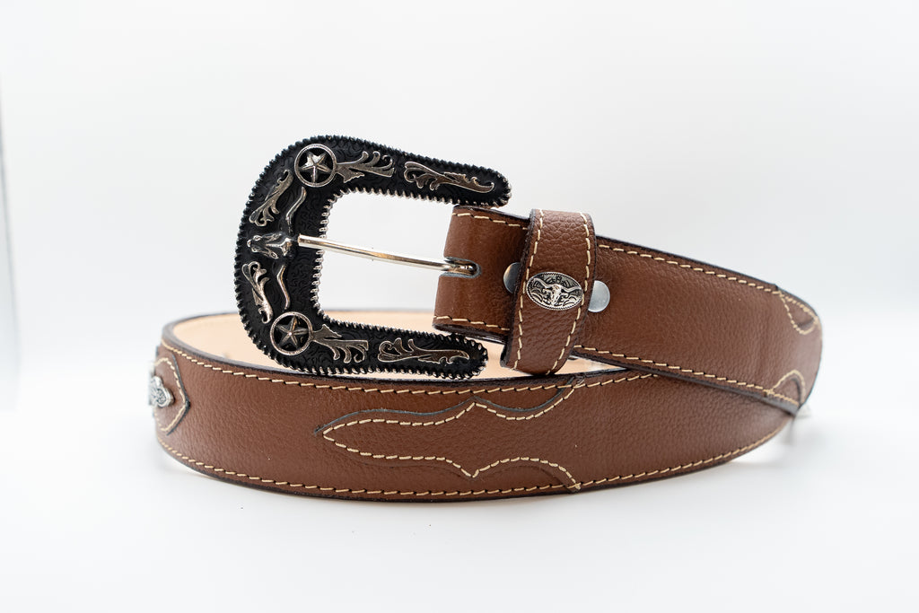 The Rodeo/ Brown Leather Belt