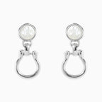 Pearl Top Horsebit Earrings
