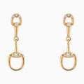 Western Horsebit Drop Stone Earrings