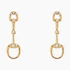 Western Horsebit Drop Stone Earrings