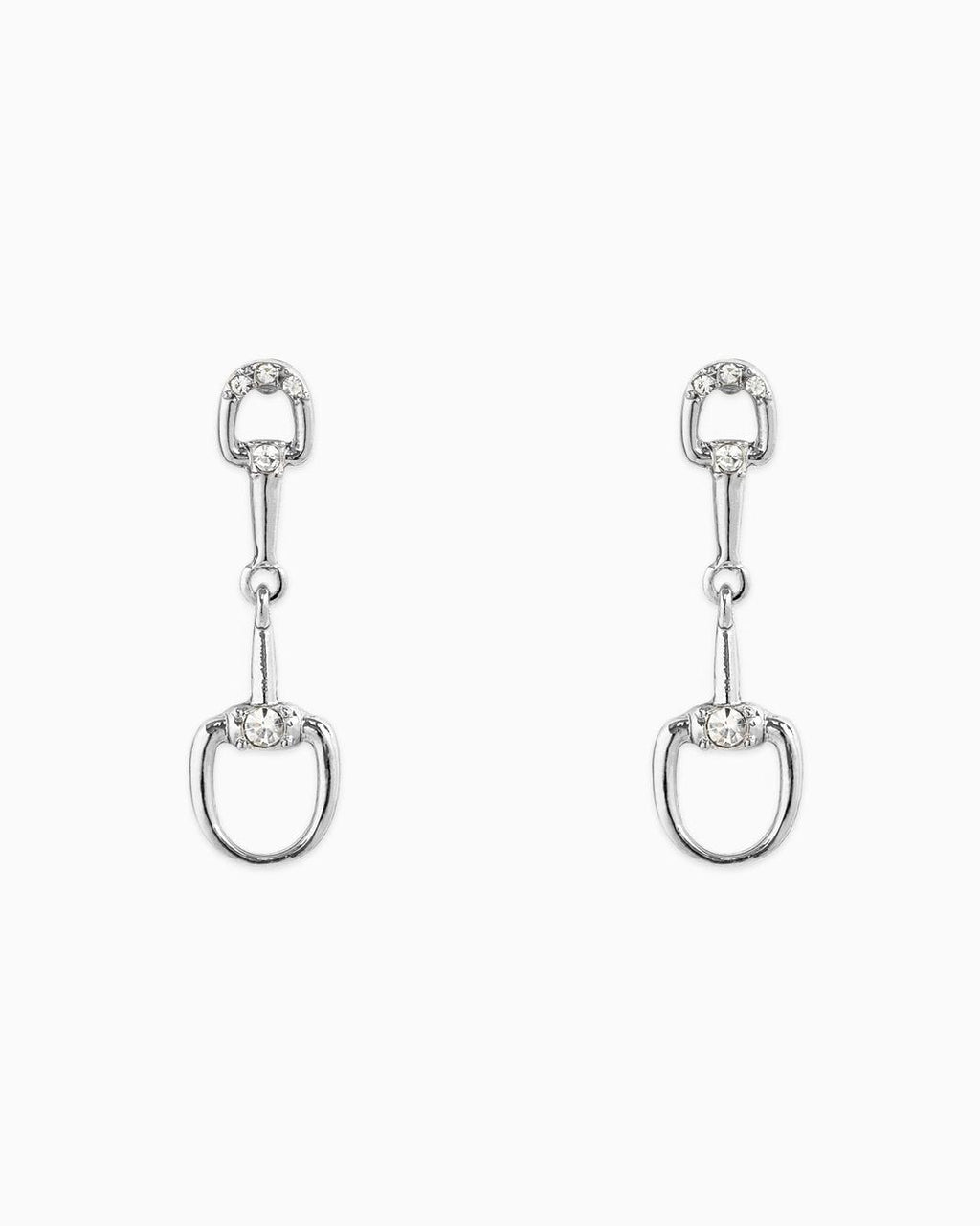 Western Horsebit Drop Stone Earrings