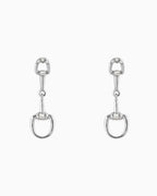 Western Horsebit Drop Stone Earrings