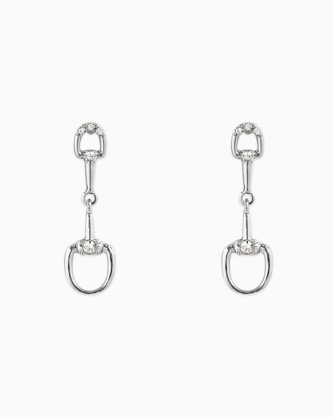 Western Horsebit Drop Stone Earrings